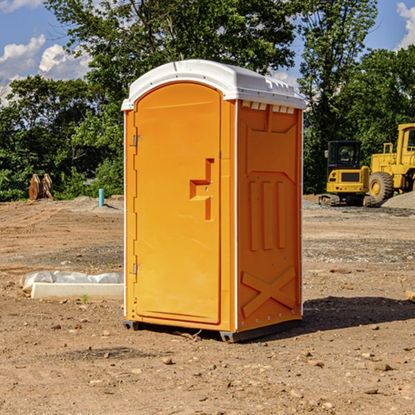 how often are the portable toilets cleaned and serviced during a rental period in Hortonia